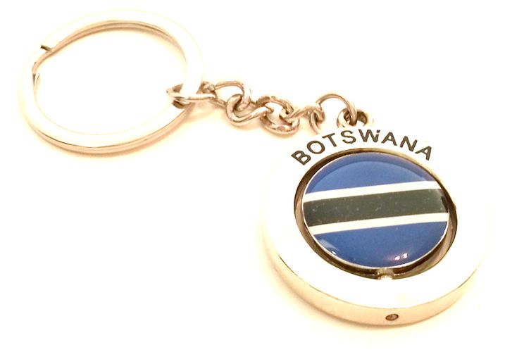 Botswana spinning Flag Keyring - Click Image to Close
